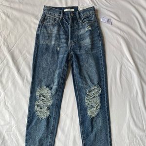 Pacsun Ultra High Rise Slim Blue Jeans